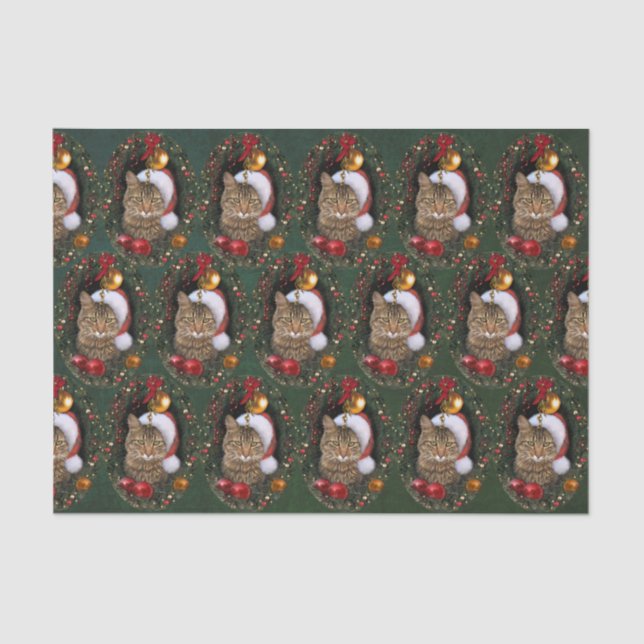 Santa Cat Tissue Paper (Front)