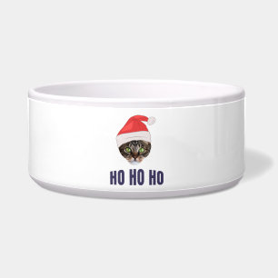 Santa Cat with Santa hat, Ho Ho ho Invitation Squa