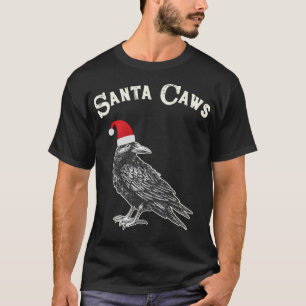 Santa Caws Goth Christmas Design for Edgar Allan P T-Shirt