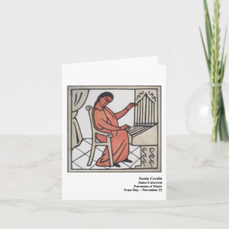 Santa Cecilia Santo Card