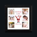 Santa Celebrates Multi Photo Name Gift Box<br><div class="desc">This classic Santa in the centre of a multi-framed personalised photo jewellery case is perfect for your home or as a gift. For years to come,  you can have this memento from Christmas past.</div>