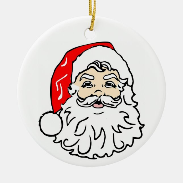 Santa Ceramic Tree Decoration (Front)