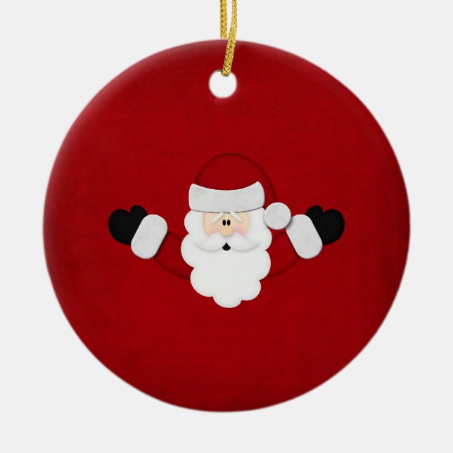 Santa Ceramic Tree Decoration (Front)