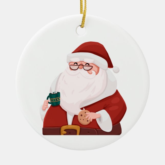 Santa Ceramic Tree Decoration (Front)