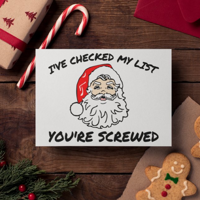 Santa Checked His List Holiday Card (Creator Uploaded)