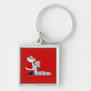 Santa checking his long list key ring