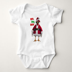 Santa Chicken Baby Bodysuit