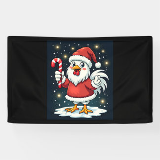 Santa Chicken Joy Banner