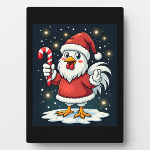 Santa Chicken Joy Plaque
