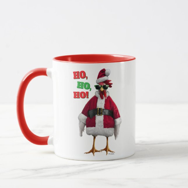 Santa Chicken Mug (Left)