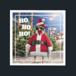 Santa Chicken Napkin<br><div class="desc">Holly Jolly! | Avanti,  the Global Humour Brand™ has been entertaining the world with its Feel Good Funny greeting cards for over 40 years. Our characters live life to the fullest and celebrate the humour in everyday life.</div>