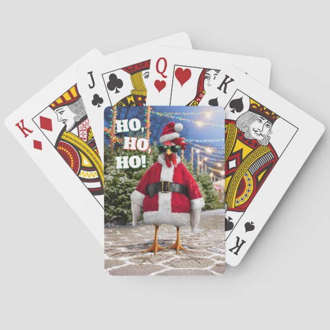 Santa Chicken Playing Cards (Back)