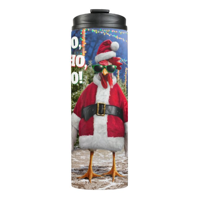 Santa Chicken Thermal Tumbler (Front)