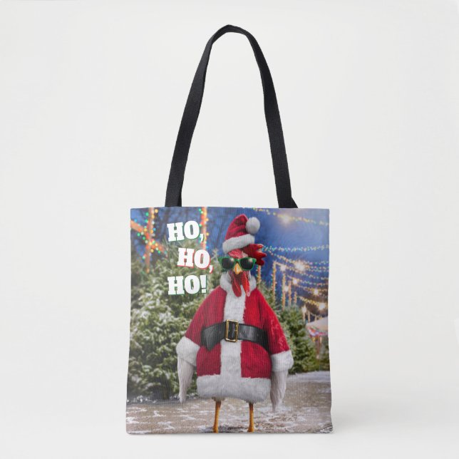 Santa Chicken Tote Bag (Front)