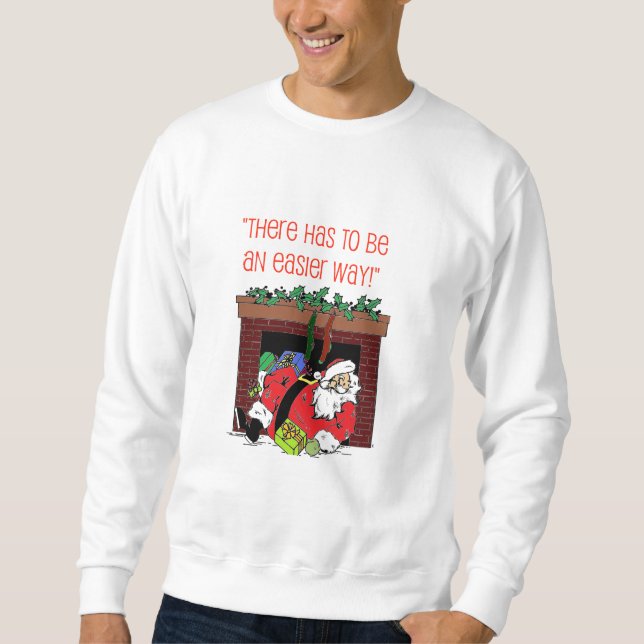 Santa Chimney Mishap Christmas Sweatshirt (Front)