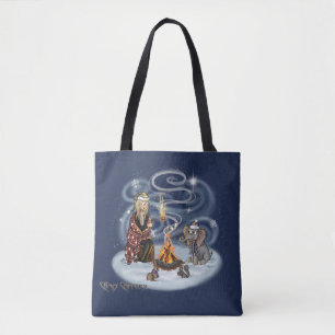 Santa Chris & Wilbur Fireside Friends Tote Bag