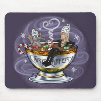 Santa Chris & Wilbur Hot Tubbin' Mouse Pad