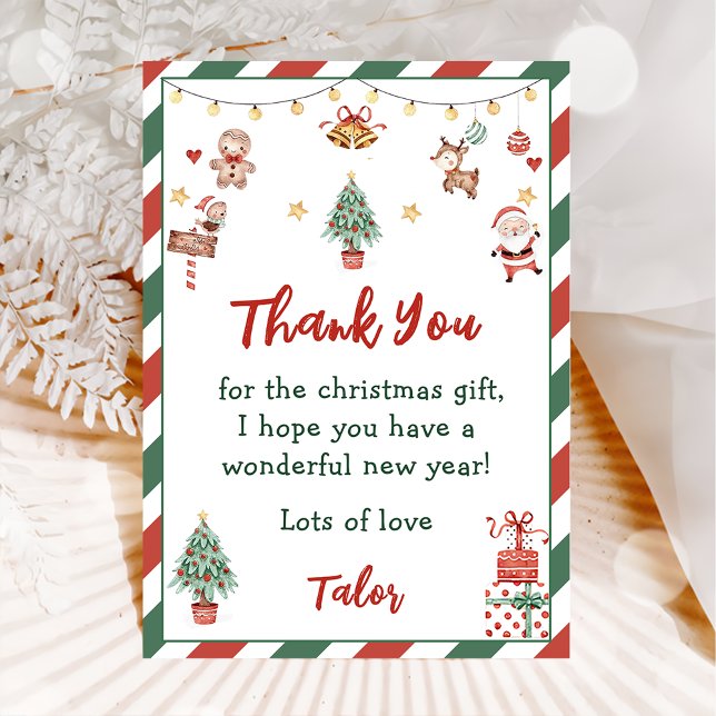 Santa Christmas Birthday Party Thank You Card (Creator Uploaded)