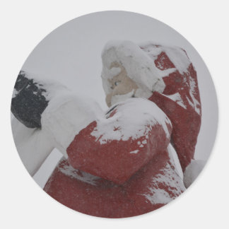 Santa Christmas Classic Round Sticker
