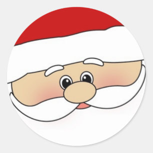 Santa Christmas Classic Round Sticker