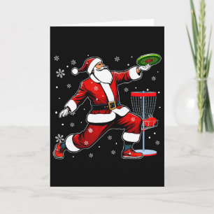 Santa Christmas Costume Playing Disc Golf Player L Card