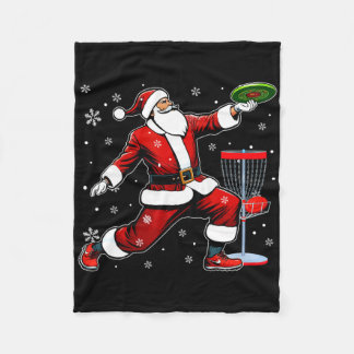 Santa Christmas Costume Playing Disc Golf Player L Fleece Blanket