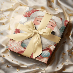 Santa Christmas Decoupage Vintage Victorian Wrappi Wrapping Paper