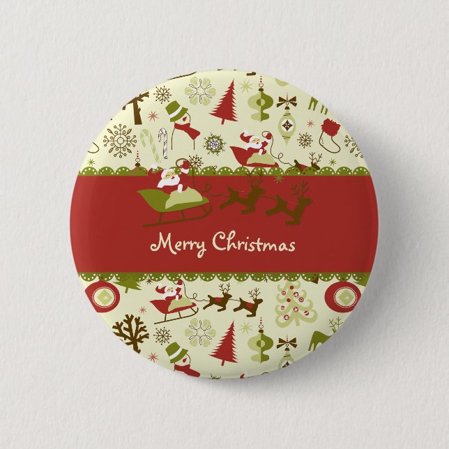 Santa Christmas Delivery 6 Cm Round Badge (Front)