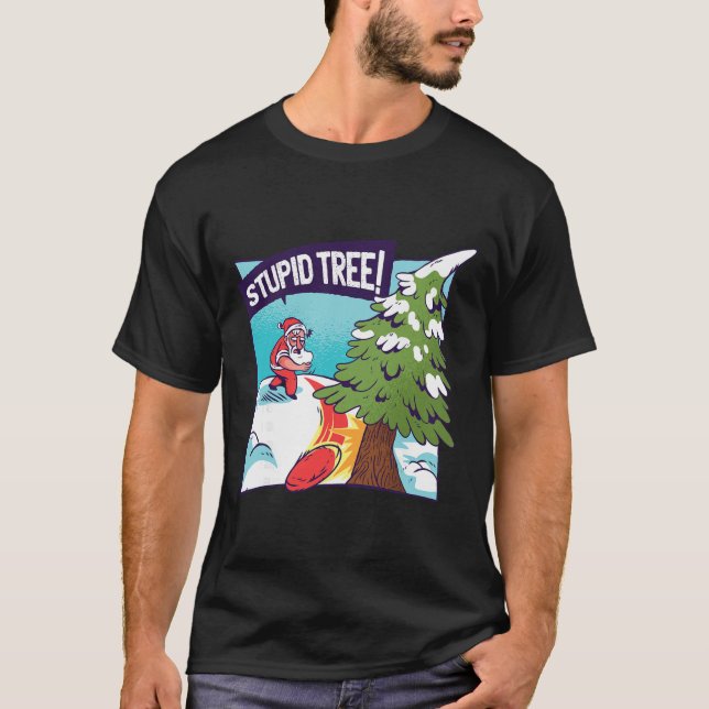 Santa Christmas Disc Golf Funny Winter Disc Golf  T-Shirt (Front)