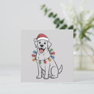 Santa Christmas Dog Lover Labrador Retriever Mum Holiday Card