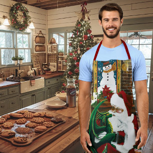 Santa Christmas Dragon Fantasy Apron