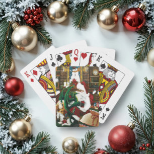 Santa Christmas Dragon Fantasy Playing Cards