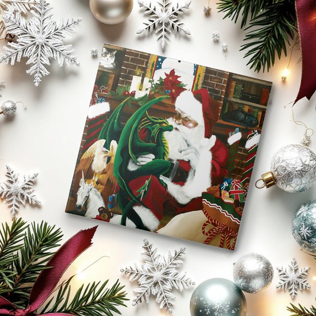 Santa Christmas Dragon Fantasy Tile (Creator Uploaded)
