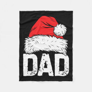 Santa Christmas Family Matching Pyjamas Papa Xmas  Fleece Blanket