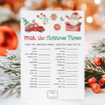 Santa Christmas Finish the Christmas Phrases Game Holiday Card<br><div class="desc">Complete the holiday sayings with our Finish the Christmas Phrase Printable Game! A fun and festive word activity for all ages.
76SE A</div>