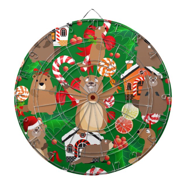 Santa christmas gopher dartboard (Front)