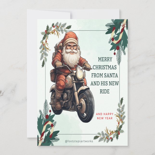 Santa Christmas Greeting Card (Front)