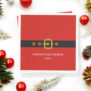 Santa Christmas Holiday Dinner Party Napkin