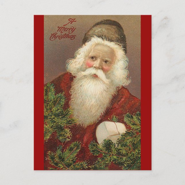 Santa Christmas Holiday Postcard (Front)