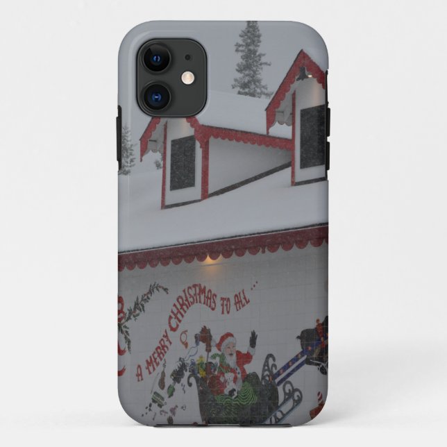 Santa Christmas Holiday Snow Snowflake Frozen Ice Case-Mate iPhone Case (Back)