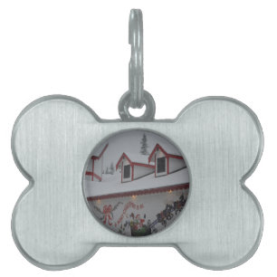 Santa Christmas Holiday Snow Snowflake Frozen Ice Pet Name Tag
