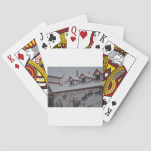 Santa Christmas Holiday Snow Snowflake Frozen Ice Playing Cards