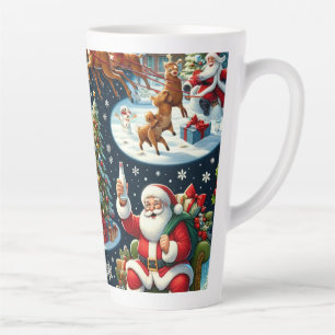 santa christmas  latte mug
