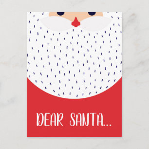 Santa Christmas List Postcard