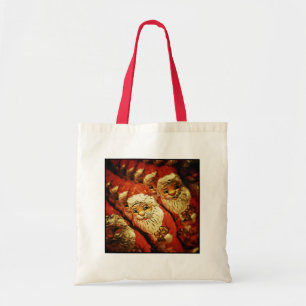Santa Christmas  Merry Joy Peace Seasons Jolly Tote Bag