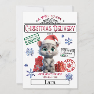 Santa Christmas Official Nice List Certificate Invitation