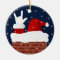 Santa Christmas Ornament w/ I Love You in ASL