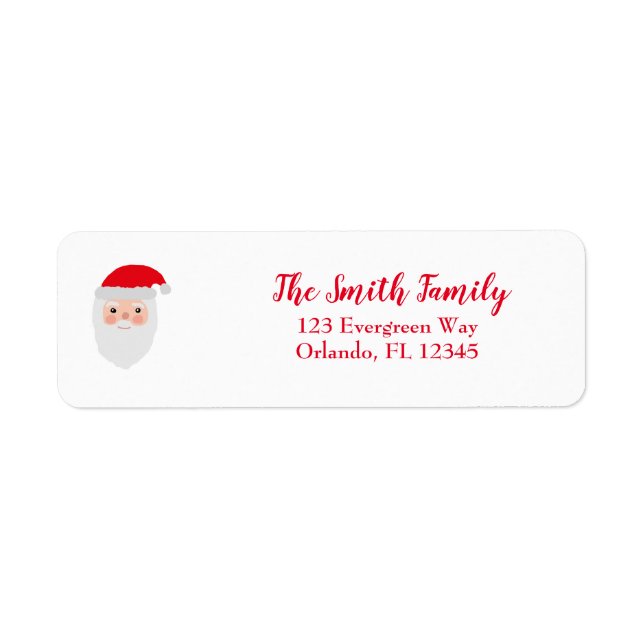 Santa Christmas Painting Return Address Label (Front)