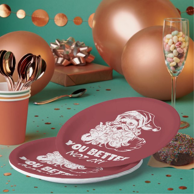 Santa Christmas  Paper Plate (Multi)