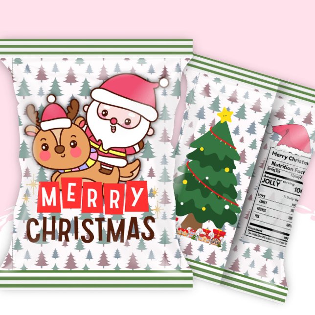Santa Christmas Party Chip Bag Wrappers Favours Notepad (Creator Uploaded)